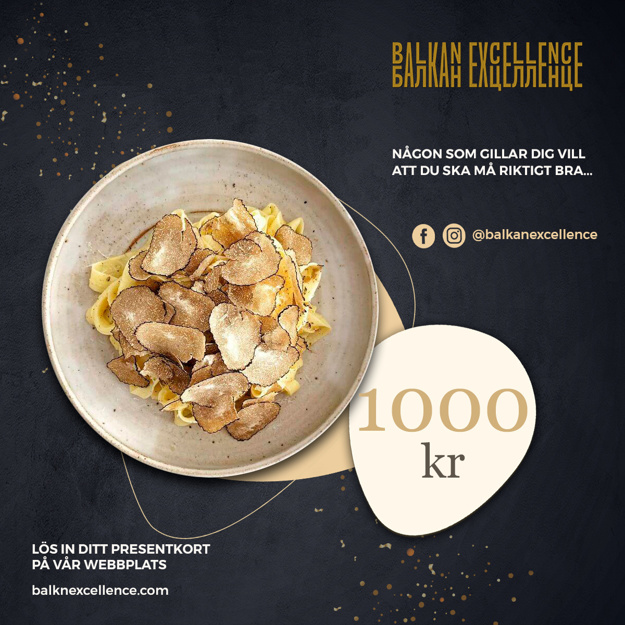 Balkan Excellence Presentkort - 1 000 kr