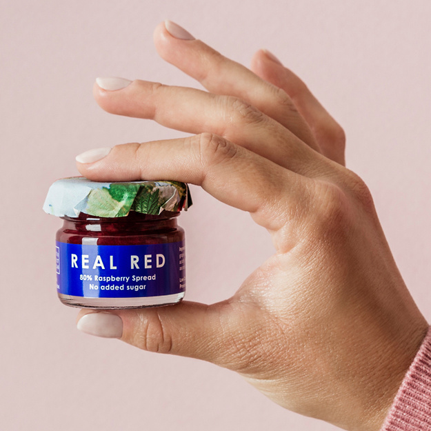 Real Red Raspberry Fruktpålägg med 80% Hallon 30g